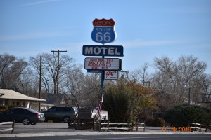 Clasico letrero sobre la Ruta 66, Arizona